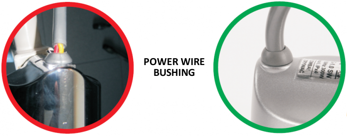 Power wire bushing