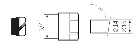 Adapter na miedź 3/4" - adapter na miedz 0.75