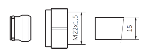 Adapter na miedź M22X1,5 - adapter na miedz sca
