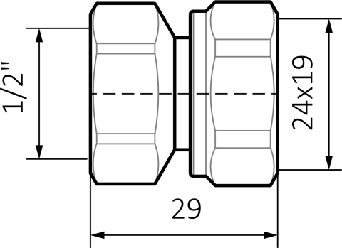 Adapter na stal – 24x19 - adapter na stal