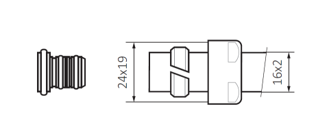 Adapter na alu-pex 24x19 - alupex 24x19 16x2