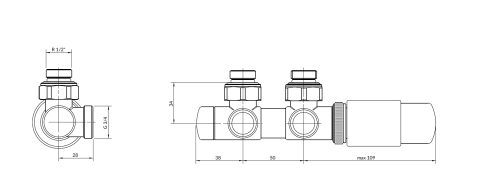 Zestaw zintegrowany termostatyczny, TWINS ALL IN ONE - twin all in one