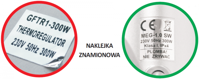 Naklejka znamionowa